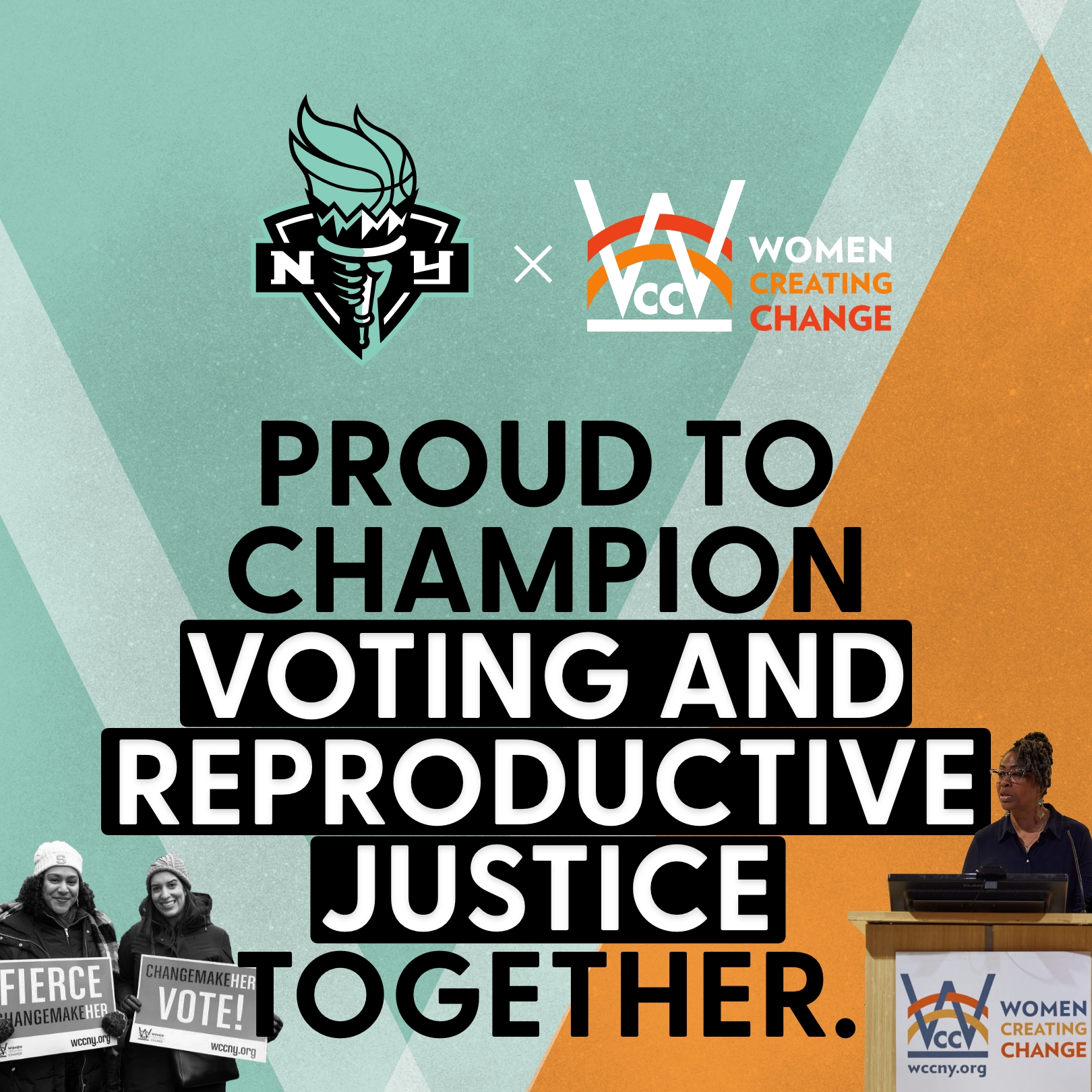Proud to champion voting and reproductive justice together